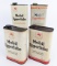 (4) Early SOCONY-VACUUM Mobil Upperlube Oil Cans