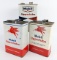 (3) Vintage Mobil Upperlube One Gallon Metal Oil Cans
