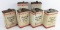 (6) Early SOCONY-Vacuum Mobil Sanilac One Gallon Cans