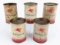 (5) Vintage Mobilgrease One Pound Grease Cans