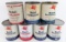 (7) Vintage Mobil Permazone / Freezone One Gallon Anti-Freeze Cans