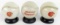 (3) Vintage Mobil Gas Station Glass Baseball Promotional Banks