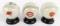 (3) Vintage Mobil Gas Station Glass Baseball Promotional Banks