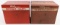 (2) Vintage Mobil Lubrication Mobilubrigrams Reference Chart Metal Boxes