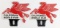 2) Mobil California World Fair Embossed Metal Pegasus License Plate Toppers