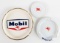 Lot Of Vintage Mobil Service Station Porcelain Ashtrays & Coaster