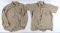 2) Vintage Mobil Service Station Attendants Unitog Work Shirts