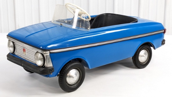Original Russian Moskvich Pedal Car - Blue