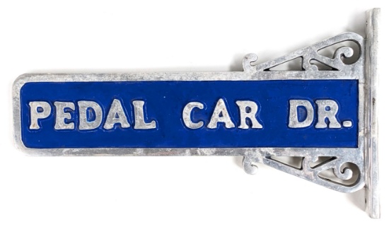 Pedal Car Drive Ornate Wall Mounted Sign
