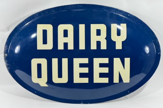 4ft Vintage SST Dairy Queen Embossed Button Sign
