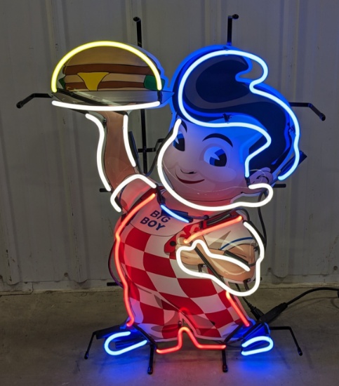 Custom "Big Boy" Four-Color Neon Sign