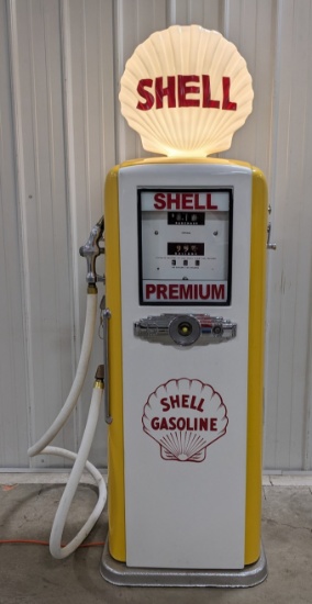 Restored Vintage Smithway Shell Gasoline Gas Pump