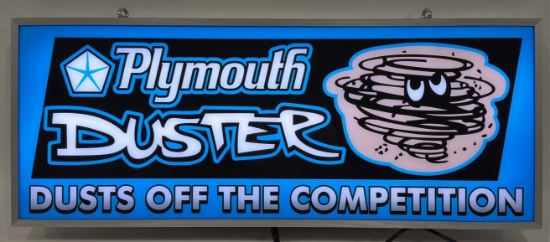 Custom Plymouth Duster Lighted Dealership Style Sign