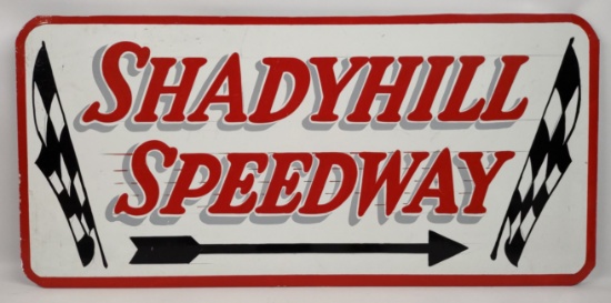 Over 4ft Vintage Shady Hill Speedway Sign / Medaryville Indiana