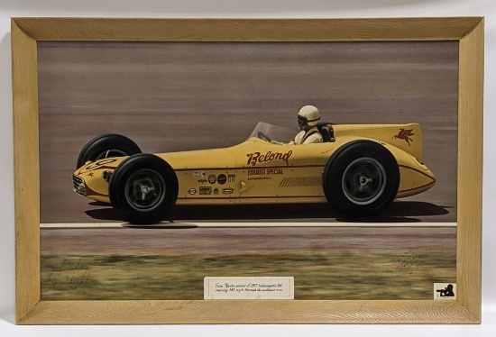Sam Hanks Winning Indy 500 Large Colorized Photo