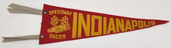 1930s-40s Indianapolis Speedway Auto Race Pennant