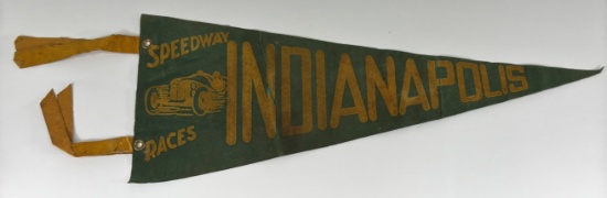 1930s-40s Indianapolis Speedway Auto Race Pennant