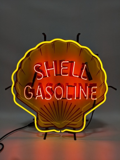 Custom "Shell Gasoline" Two-Color Neon Sign