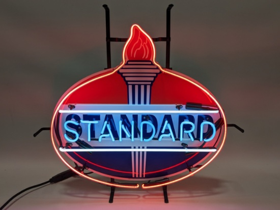 Custom "Standard Oil" Three-Color Neon Sign