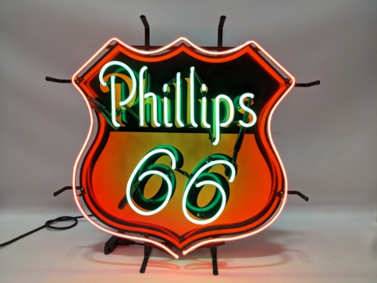 Custom "Phillips 66" Two-Color Neon Sign