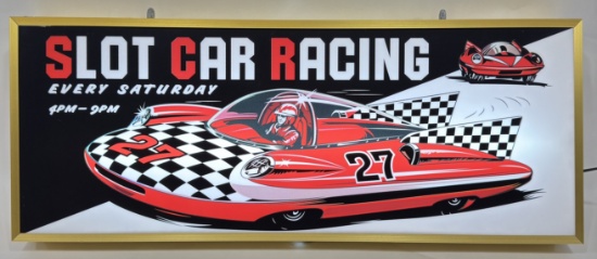 Custom Slot Car Racing Hobby Shop Lighted Sign