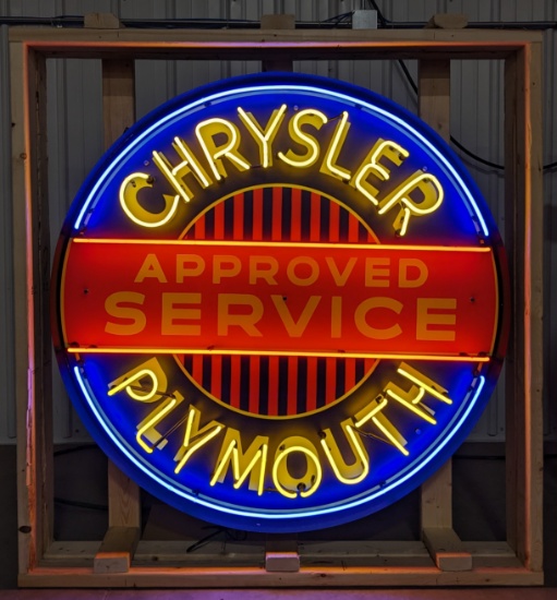 Chrysler Plymouth Approved Service Neon Sign