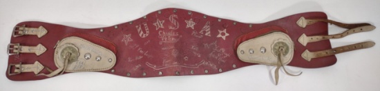 1940s-50s Buco Studded Leather Midget Racing Kidney Belt