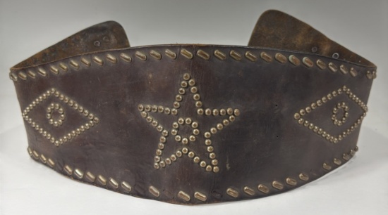 1940s-50s Custom Studded Leather Motorcycle Kidney Belt