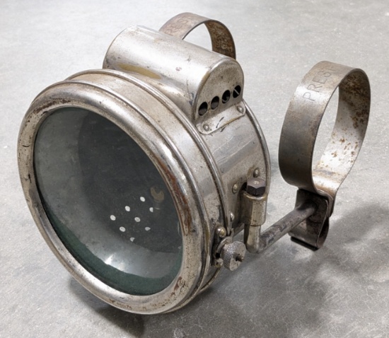 Early Prest-O-Lite Carbide Motorcycle Head Lamp