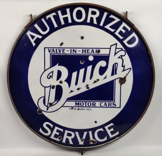 42in SSP Buick Motor Cars Authorized Service Dealership Sign w/ Ring / TAC Authenticated
