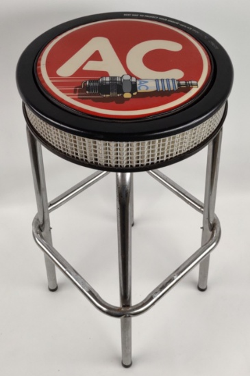 Vintage AC Spark Plugs Promotional Dealer Bar Stool
