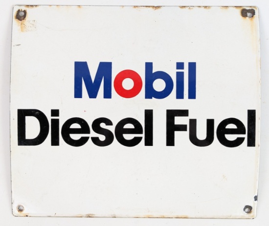 Vintage SSP Mobil Diesel Fuel Gas Pump Plate Advertising Sign