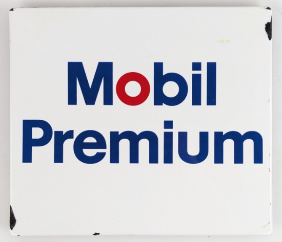 Vintage SSP Mobil Premium Gas Pump Plate Sign