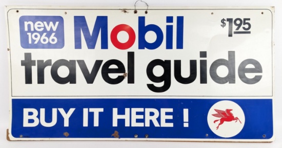 1966 SST Mobil Travel Guide Advertising Sign