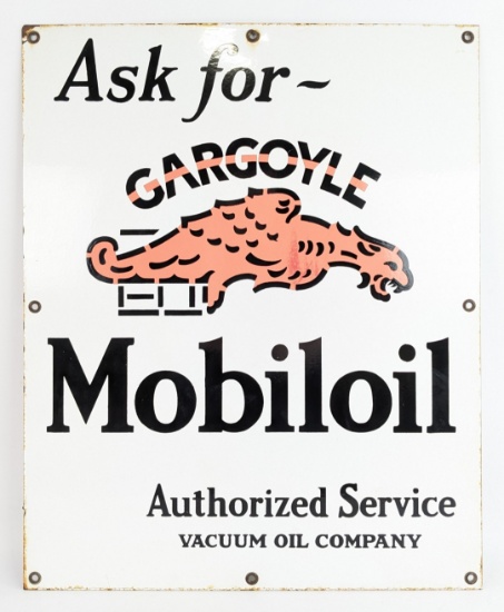 Early SSP Gargoyle Mobiloil Authorized Service Advertising Sign