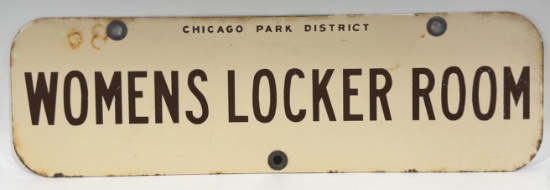 Vintage SSP Chicago Park District WomenÕs Locker Room Sign