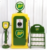 Pedal Car Size BP Gas Pump, Oil Rack, & Air Meter