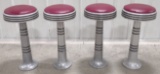 Set Of 4 Vintage Soda Fountain / Ice Cream Parlor / Diner Stools