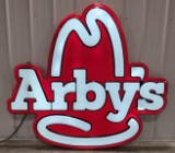 5ft Arby's Lighted Embossed Lexan Advertising Sign