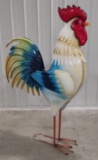 Giant 6ft Metal Rooster / Chicken Art Sculpture