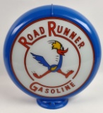 Contemporary Road Runner Gasoline Gas Pump Globe w/ Glass Lenses