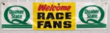 8-1/2ft Vintage Quaker State Oil Speedway Welcome Race Fans Banner