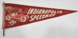 1940s-1950s Indianapolis 500 Speedway Race Felt Pennant