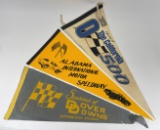 Lot Of 3 Vintage Auto Racing Felt Pennants