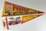 Lot of 2 Vintage Auto Racing Felt Pennants