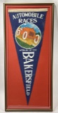 Original 1913 Bakersfield Automobile Races Felt Pennant