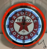 Custom Texaco Neon Clock