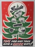 Vintage Guide Motorcycle / Auto Accessories Easel Back Sign
