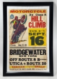 Original Vintage AMA Motorcycle Hill Climb Poster
