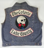 Vintage Lake County Coterie Motorcycle Club Denim Vest